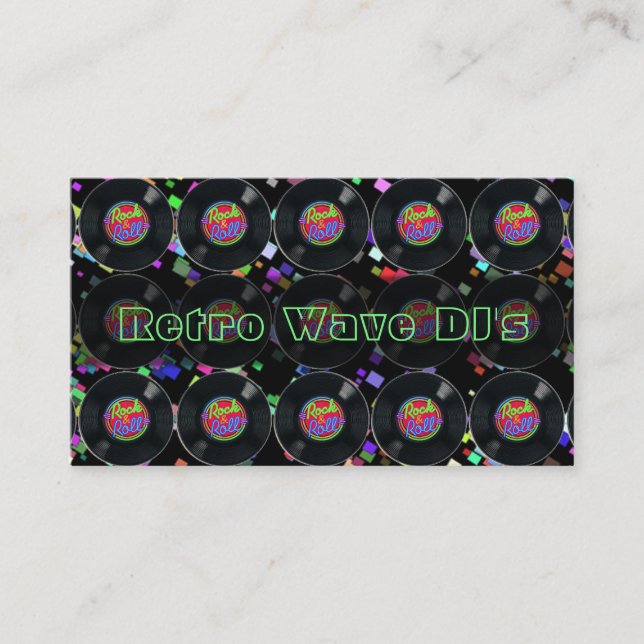 Visita Tarjeta De Negocio Rock And Roll 3 (Anverso)