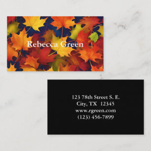 Visita Tarjeta de Negocio Rustic Fall