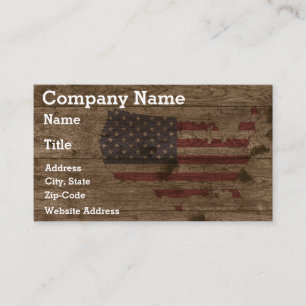Visita Tarjeta De Negocio Rustic Wood All Over United Sta