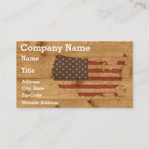 Visita Tarjeta De Negocio Rustic Wood All Over United Sta