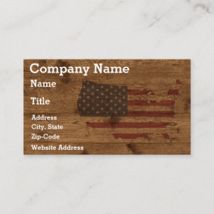 Visita Tarjeta De Negocio Rustic Wood All Over United Sta