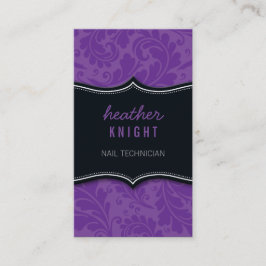 Visita TARJETA DE NEGOCIO sofisticada y floreciente morad