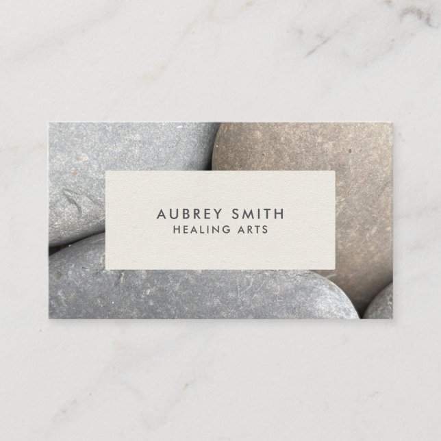 Visita Tarjeta de Negocio Zen River Rocks Healing Arts (Anverso)