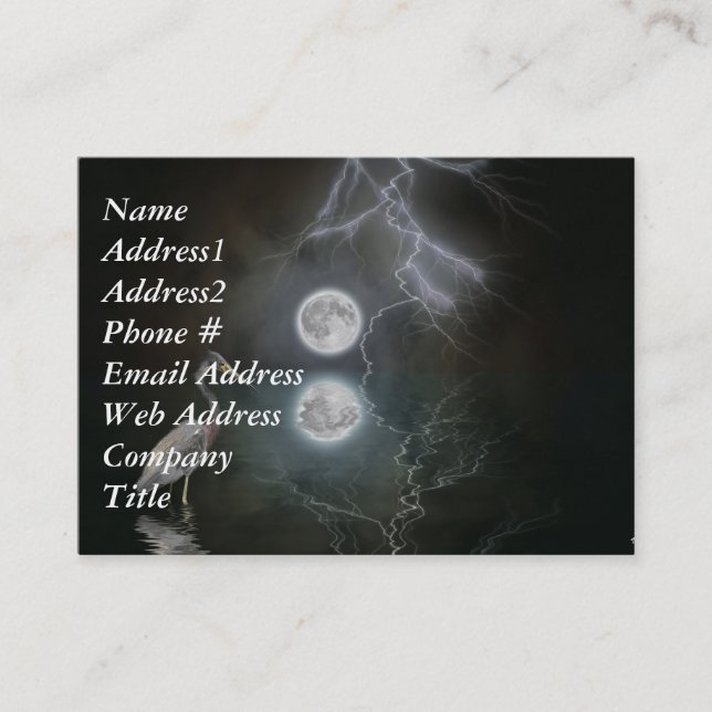 Visita Tarjeta de negocios Blue Heron (Anverso)