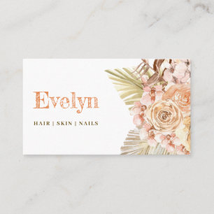 Visita Tarjeta de negocios Boho peach and aceitgreen