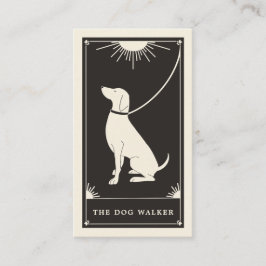 Visita Tarjeta de negocios Boho Tarot Dog Walker
