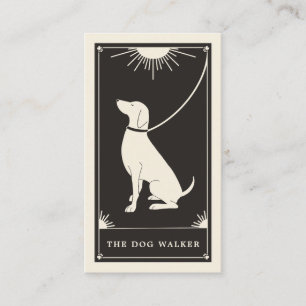 Visita Tarjeta de negocios Boho Tarot Dog Walker 