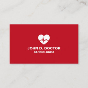 Visita Tarjeta de negocios cardíaca de cardiología cardio