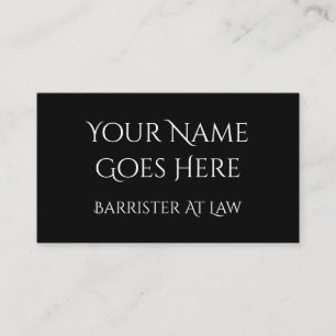 Visita Tarjeta De Negocios Clásica Barrister At Law