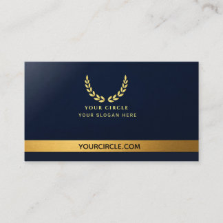 Visita Tarjeta de Negocios con Código QR de Corona de Oro