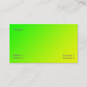 Visita tarjeta de negocios con gradiente verde amarillo