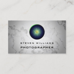 Visita Tarjeta de negocios con luz de lente de cámara tr