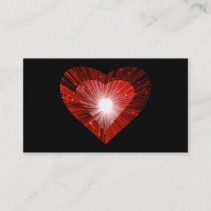 Visita Tarjeta de negocios "corazón" rojo negro