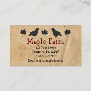 Visita Tarjeta De Negocios Crows And Maple Leaves