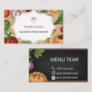 Visita Tarjeta de negocios culinarios
