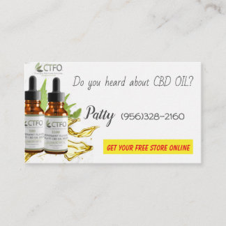 Visita tarjeta de negocios de aceite de cbd
