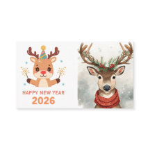 tarjeta de negocios de año nuevo moderna y linda