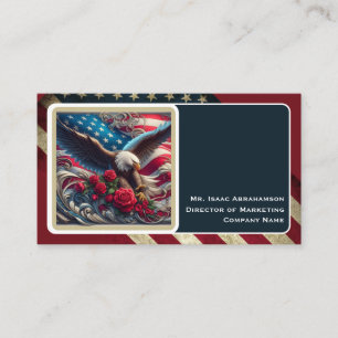 Visita Tarjeta de Negocios de Bandera Americana Patriótic