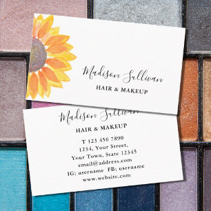 Visita Tarjeta De Negocios De Cabello Y Maquillaje De Gir