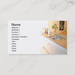 Visita tarjeta de negocios de cocina remodelada