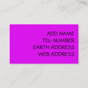 Visita Tarjeta de negocios de color sólido violento
