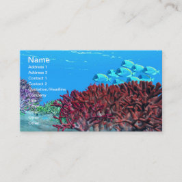 VISITA TARJETA DE NEGOCIOS DE CORAL ROJO