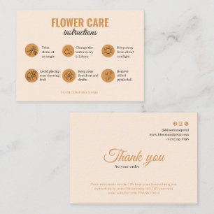 Visita Tarjeta de Negocios de Cuidados de Flores Minimali