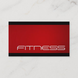 Visita Tarjeta de Negocios de Deporte y Fitness Negra Roj