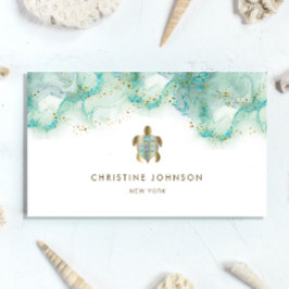 Visita tarjeta de negocios de diseño de tortugas marinas 