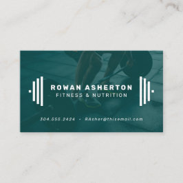 Visita Tarjeta de negocios de entrenador de fitness con f