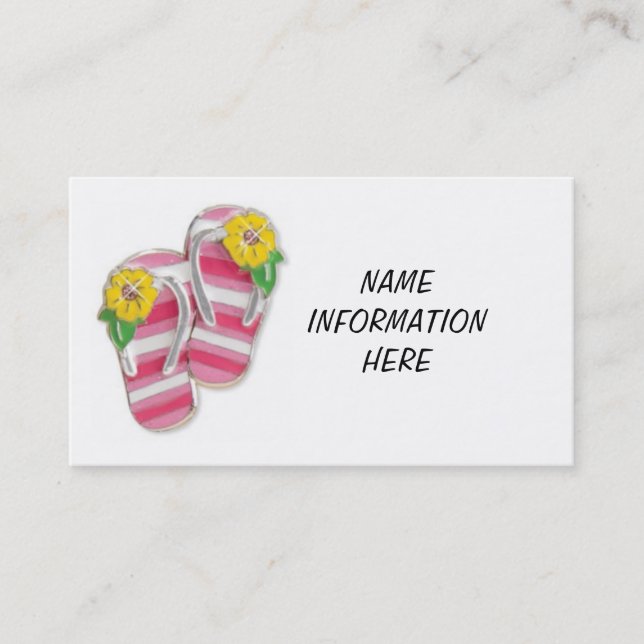 VISITA TARJETA DE NEGOCIOS DE FLOPS FLIP (Anverso)