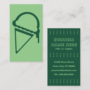 Visita tarjeta de negocios de helados retro dripz