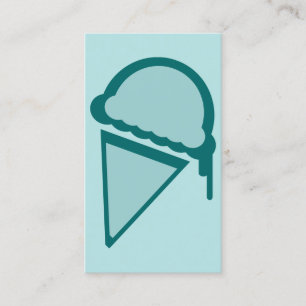 Visita tarjeta de negocios de helados retro dripz