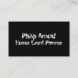 Visita Tarjeta de negocios de horror