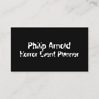 Visita Tarjeta de negocios de horror