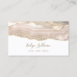 Visita Tarjeta de negocios de la ágata de oro de marfil