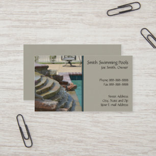 Visita Tarjeta De Negocios De La Piscina