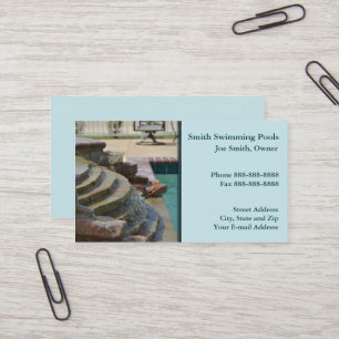 Visita Tarjeta De Negocios De La Piscina