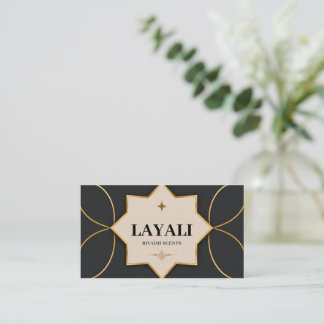 Visita Tarjeta de Negocios de Lujo en Negro Elegante y Or