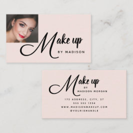 Visita Tarjeta de negocios de maquillaje con foto de guió