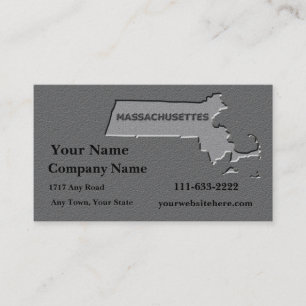 Visita tarjeta de negocios de Massachusetts con aparienci