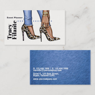 Visita Tarjeta de Negocios de Moda Cebra Glam Chic