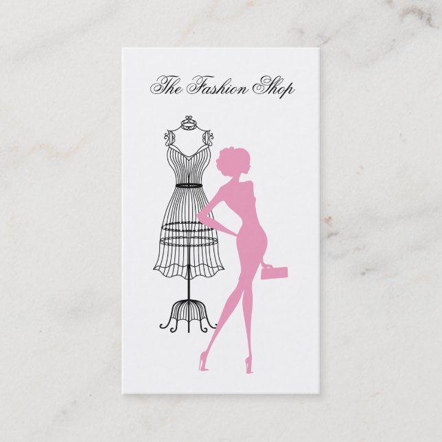 Visita Tarjeta De Negocios De Moda Y Estilo (Anverso)