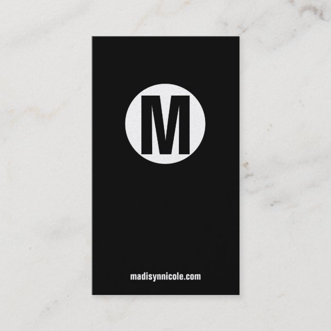VISITA TARJETA DE NEGOCIOS DE MONOGRAM (Anverso)