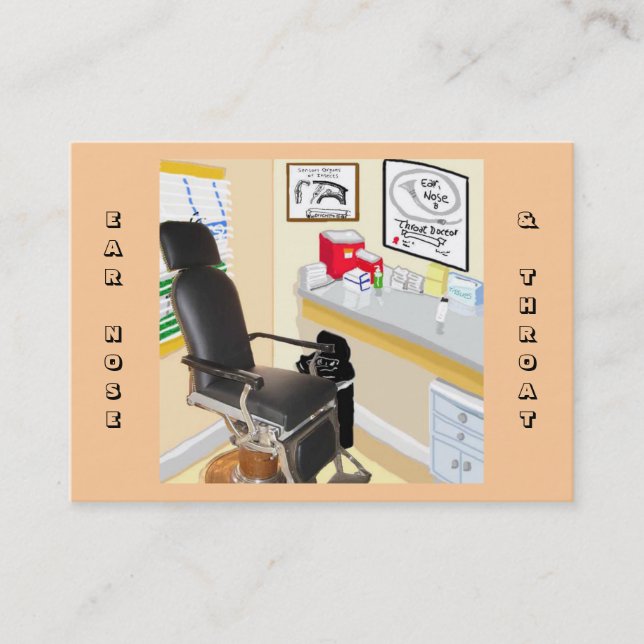 Visita Tarjeta De Negocios De Office Para Médicos De Oído (Anverso)