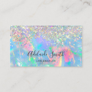 Visita tarjeta de negocios de opal gemstone faux purpurin