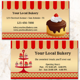 Visita Tarjeta de Negocios de Panadería de Cupcakes Dulce