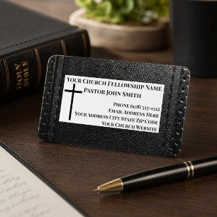 Visita Tarjeta de negocios de pastor de iglesia de cruz d