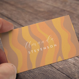 Visita Tarjeta de negocios de patrón ondulado retro