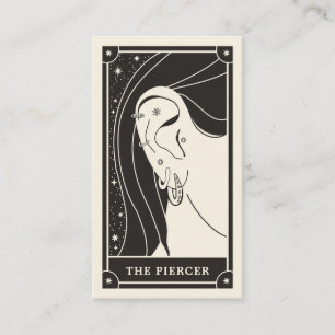 Visita Tarjeta de negocios de perforación de Boho Tarot C